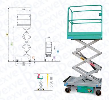 Plataforma elevadora móvil de tijera DEXVE 