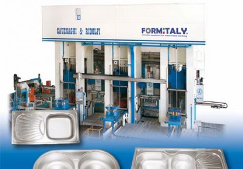 Prensa hidráulica para la fabricación de lavabos y fregaderas CAVENAGHI & RIDOLFI 