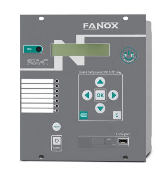 Relé de protección de sobreintensidad y faltas a tierra FANOX SIA-C