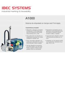A-1000 “Print-Apply". Impresora-aplicadora de etiquetas.