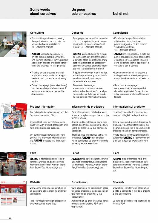 AKEMI. Catálogo de adhesivos y masillas 6