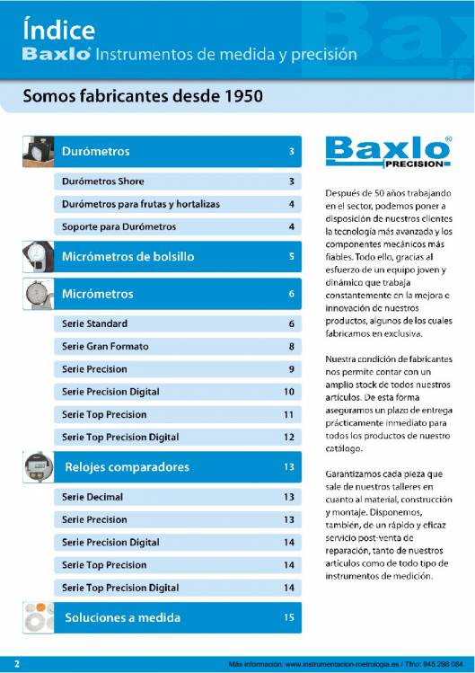 BAXLO. Metrologia 2013 2