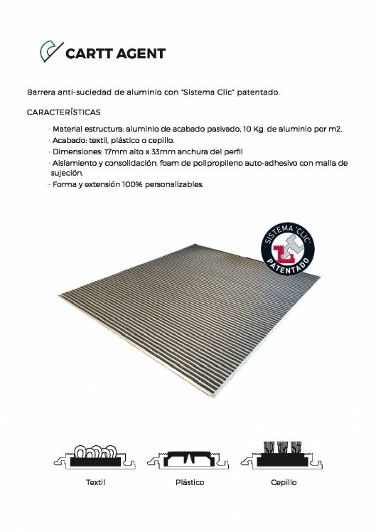 CARTTEC AGENT. Barreras antisuciedad 2