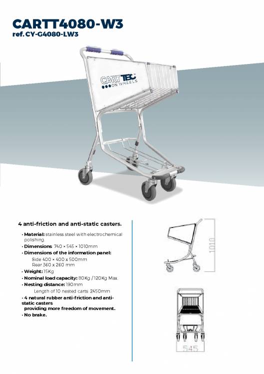 CARTTEC AIRPORT. Carros de aeropuerto. Catálogo 2019 inglés 19