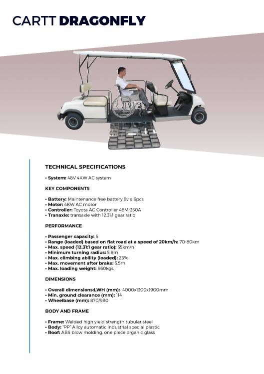 CARTTEC AIRPORT. Vehículos eléctricos aeropuerto golf carts. Catálogo 2019 inglés 16