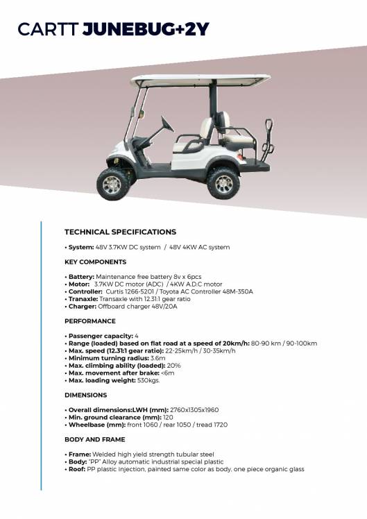 CARTTEC AIRPORT. Vehículos eléctricos aeropuerto golf carts. Catálogo 2019 inglés 21