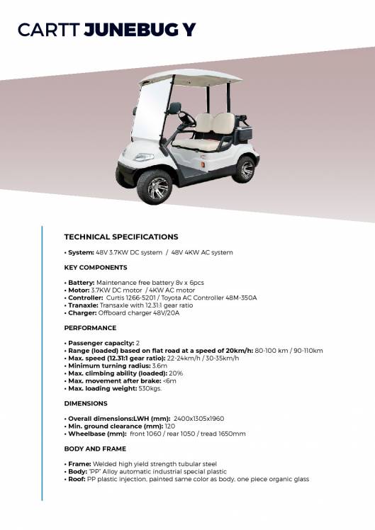 CARTTEC AIRPORT. Vehículos eléctricos aeropuerto golf carts. Catálogo 2019 inglés 22