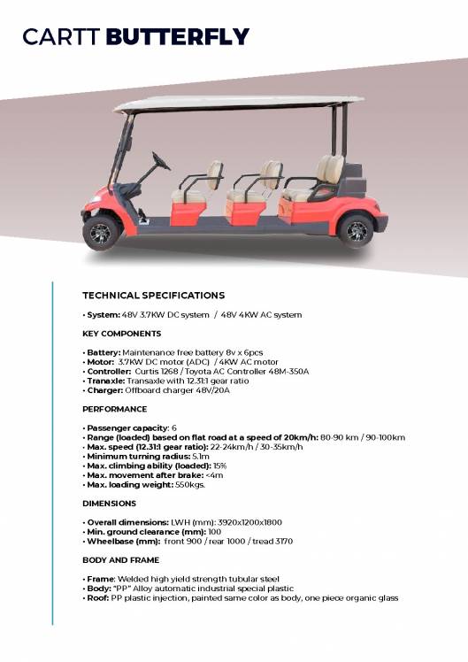 CARTTEC AIRPORT. Vehículos eléctricos aeropuerto golf carts. Catálogo 2019 inglés 27