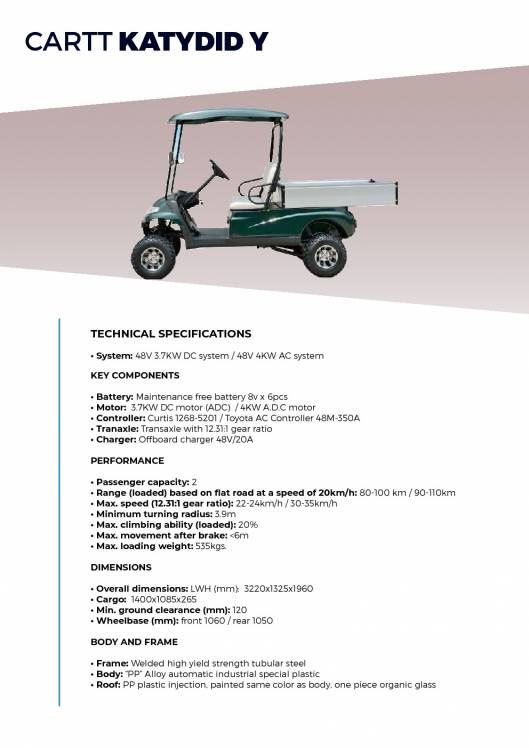 CARTTEC AIRPORT. Vehículos eléctricos aeropuerto golf carts. Catálogo 2019 inglés 30