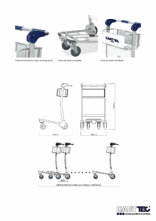 CARTTEC CARTT4100. Carro portaequipaje para aeropuerto 2