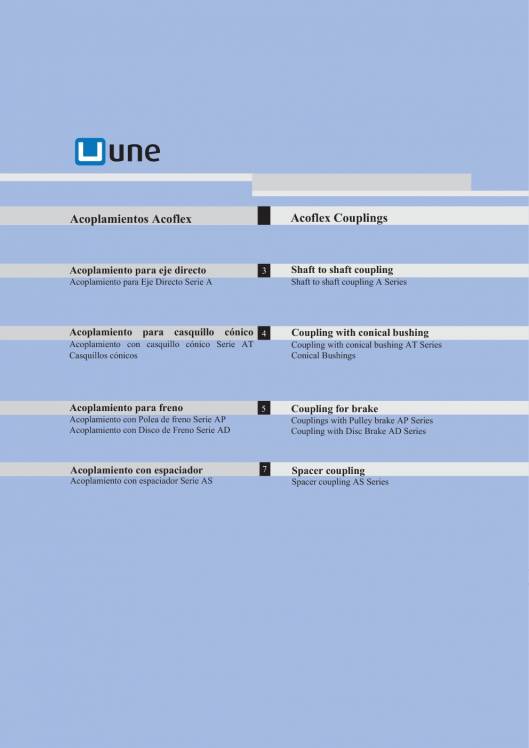 Catálogo ACOFLEX Acoplamientos elásticos 2