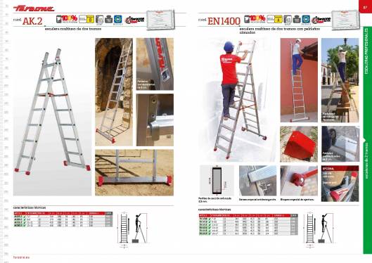 Catálogo de escaleras y andamios FARAONE y ESCALIBUR 45