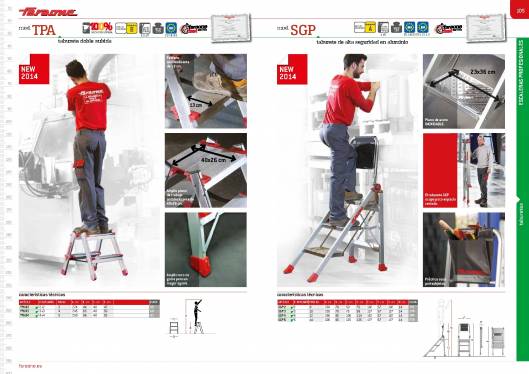 Catálogo de escaleras y andamios FARAONE y ESCALIBUR 54