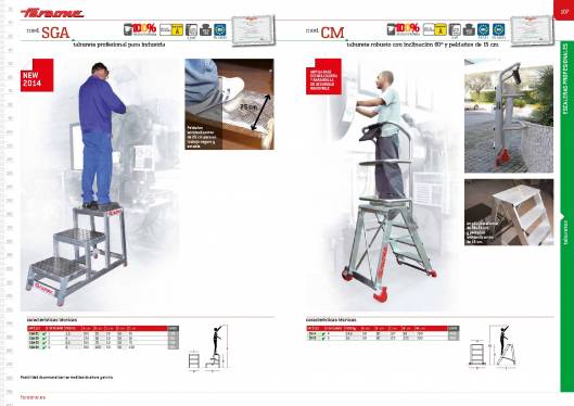 Catálogo de escaleras y andamios FARAONE y ESCALIBUR 55