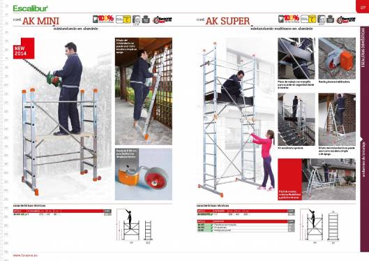 Catálogo de escaleras y andamios FARAONE y ESCALIBUR 65