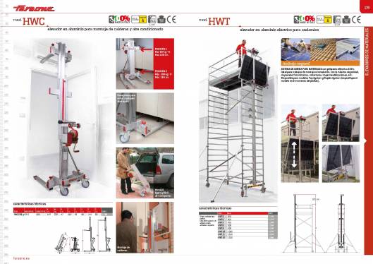 Catálogo de escaleras y andamios FARAONE y ESCALIBUR 71