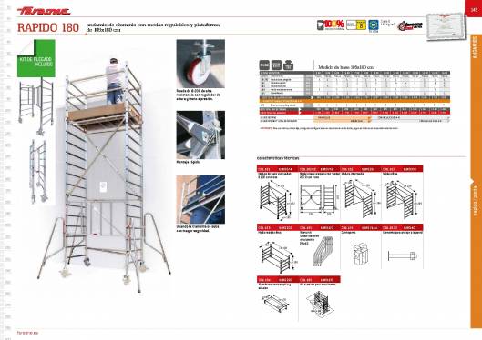 Catálogo de escaleras y andamios FARAONE y ESCALIBUR 74