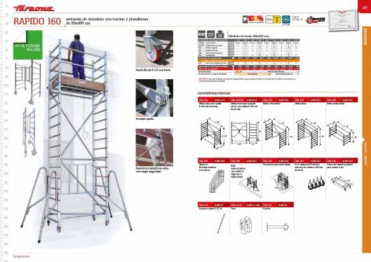 Catálogo de escaleras y andamios FARAONE y ESCALIBUR 75