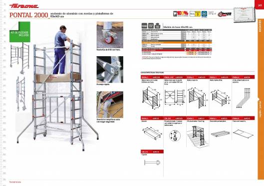 Catálogo de escaleras y andamios FARAONE y ESCALIBUR 76