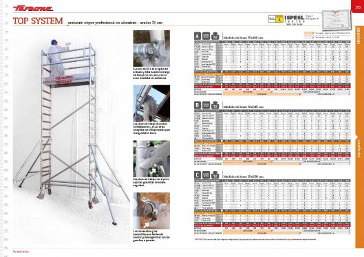 Catálogo de escaleras y andamios FARAONE y ESCALIBUR 78