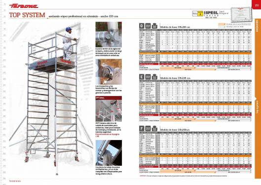 Catálogo de escaleras y andamios FARAONE y ESCALIBUR 79