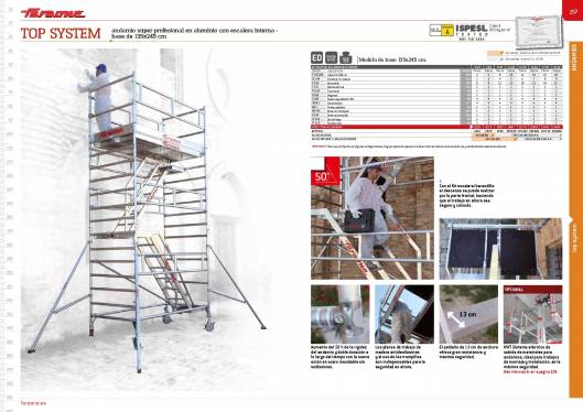 Catálogo de escaleras y andamios FARAONE y ESCALIBUR 80