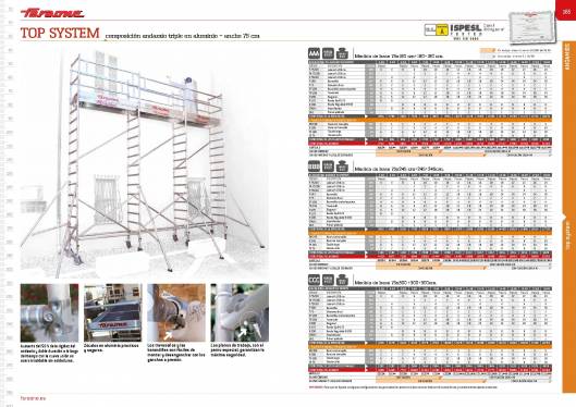 Catálogo de escaleras y andamios FARAONE y ESCALIBUR 84