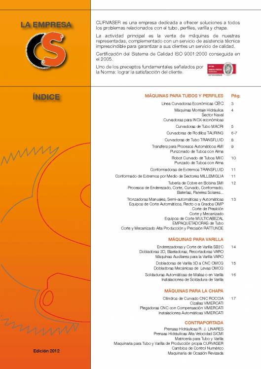 Catálogo general de CURVASER 2