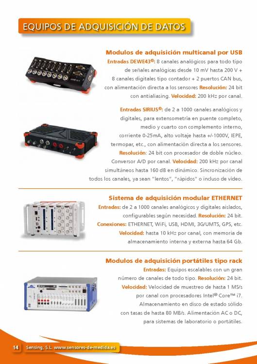 Catálogo general SENSING 14