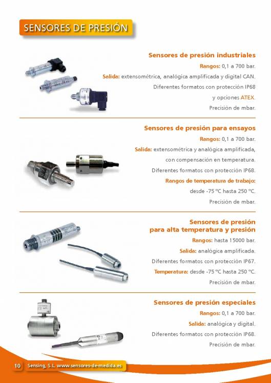 Catálogo general SENSING 10