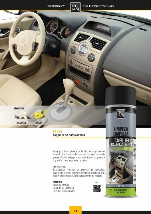 Catálogo general TECTANE Sector Automoción 11