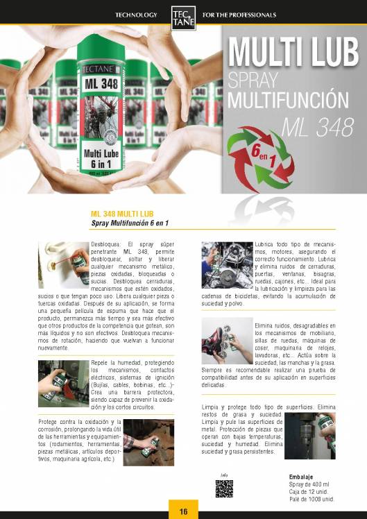 Catálogo general TECTANE Sector Automoción 16