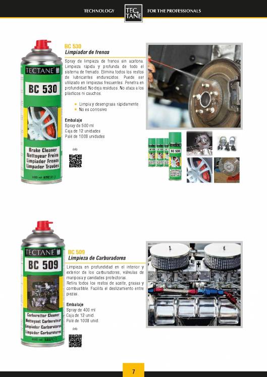 Catálogo general TECTANE Sector Automoción 7