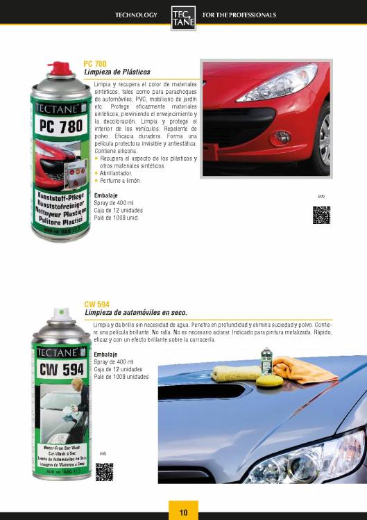 Catálogo general TECTANE Sector Automoción 10