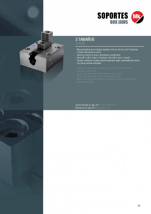 Catálogo MK. Platos de torno 37