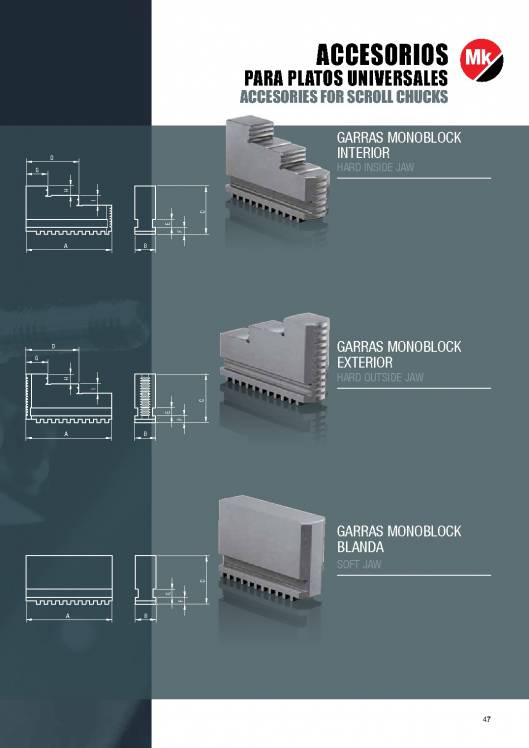 Catálogo MK. Platos de torno 47