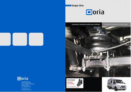 Catálogo ORIA Suspensión neumática auxiliar para vehículos 1