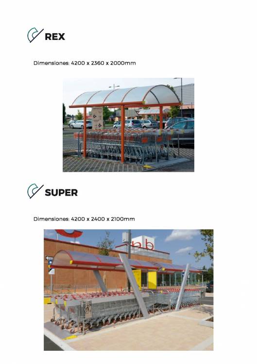 Catalógo de parking cubierto para carros de supermercado COVERCARTT 4