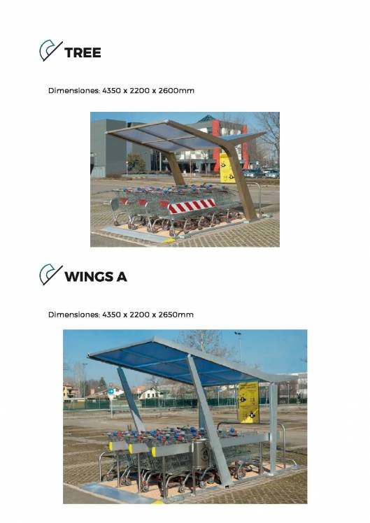 Catalógo de parking cubierto para carros de supermercado COVERCARTT 6