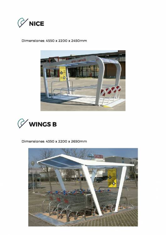 Catalógo de parking cubierto para carros de supermercado COVERCARTT 7