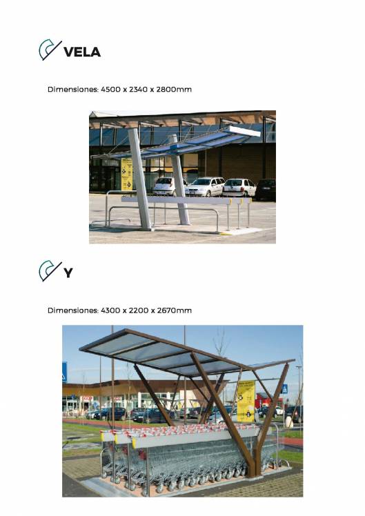 Catalógo de parking cubierto para carros de supermercado COVERCARTT 8