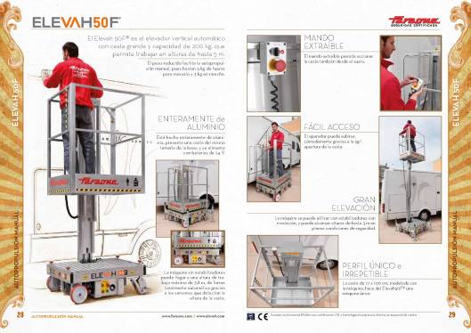 Catálogo de plataformas elevadoras ELEVAH 16