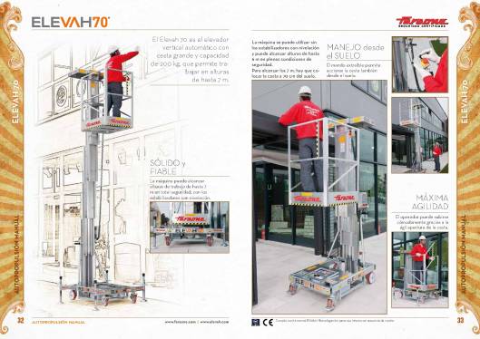 Catálogo de plataformas elevadoras ELEVAH 18
