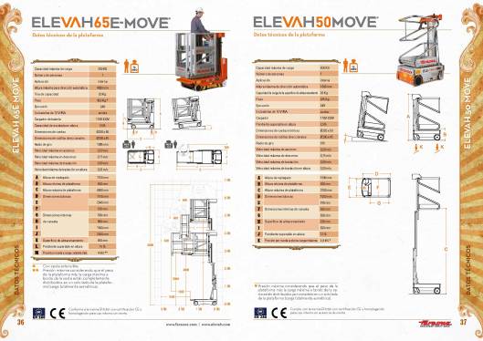 Catálogo de plataformas elevadoras ELEVAH 20