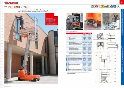 Catálogo de plataformas elevadoras ELEVAH 29