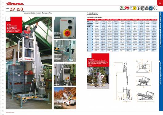 Catálogo de plataformas elevadoras ELEVAH 31