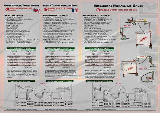 Catálogo de roscadoras hidráulicas GAMOR 10