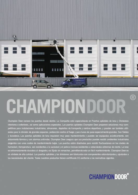 CHAMPIONDOOR. Puertas de grandes dimensiones 2
