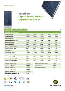 CHSM6610P. Paneles solares, Crystalline PV Module