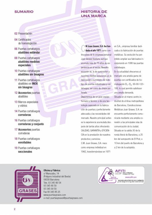 EI1-EI2-60-90-120-180 C/5. Puertas cortafuegos abatibles y correderas. 2
